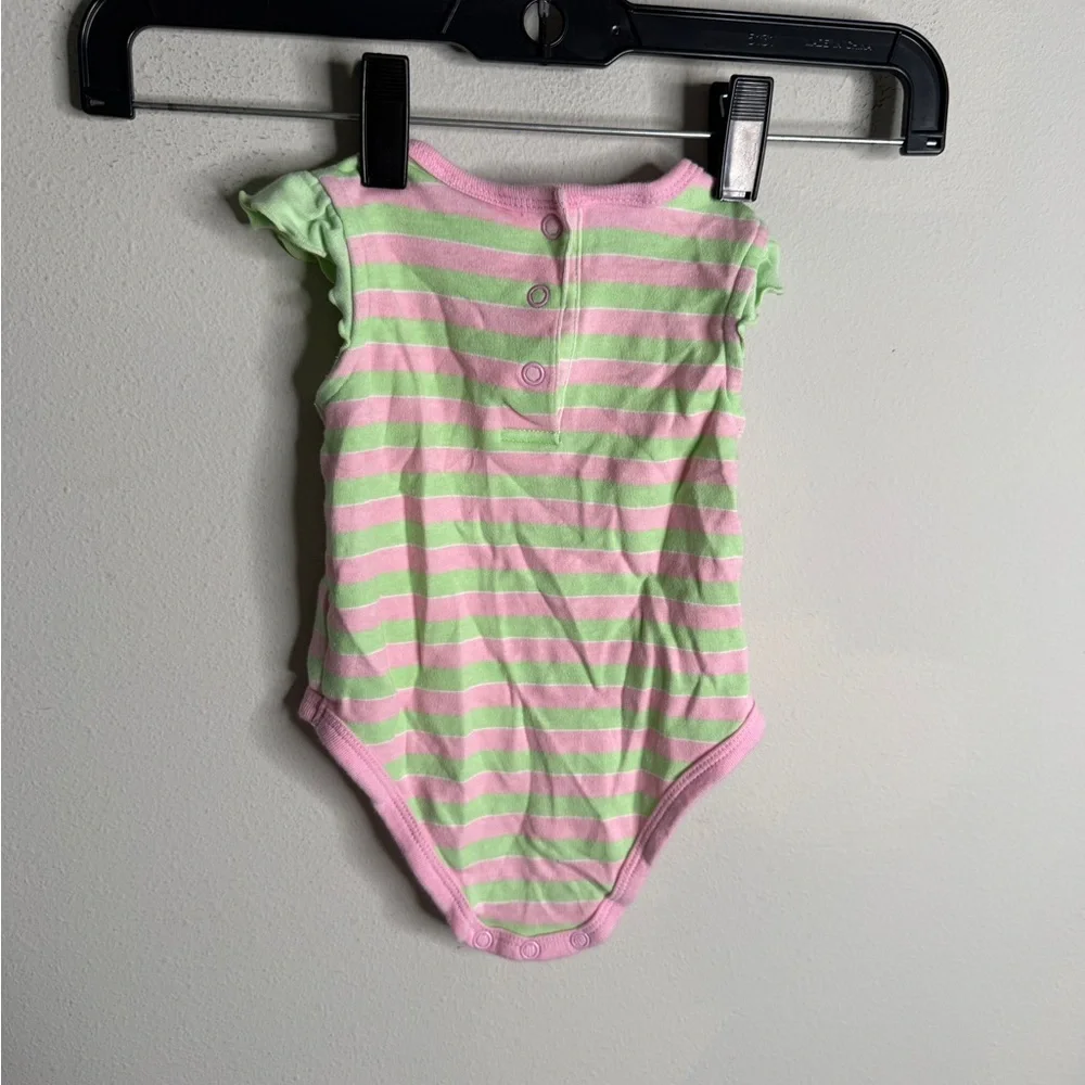 Disney Piglet Baby Bodysuit - Pink and Light‎ Green Stripes